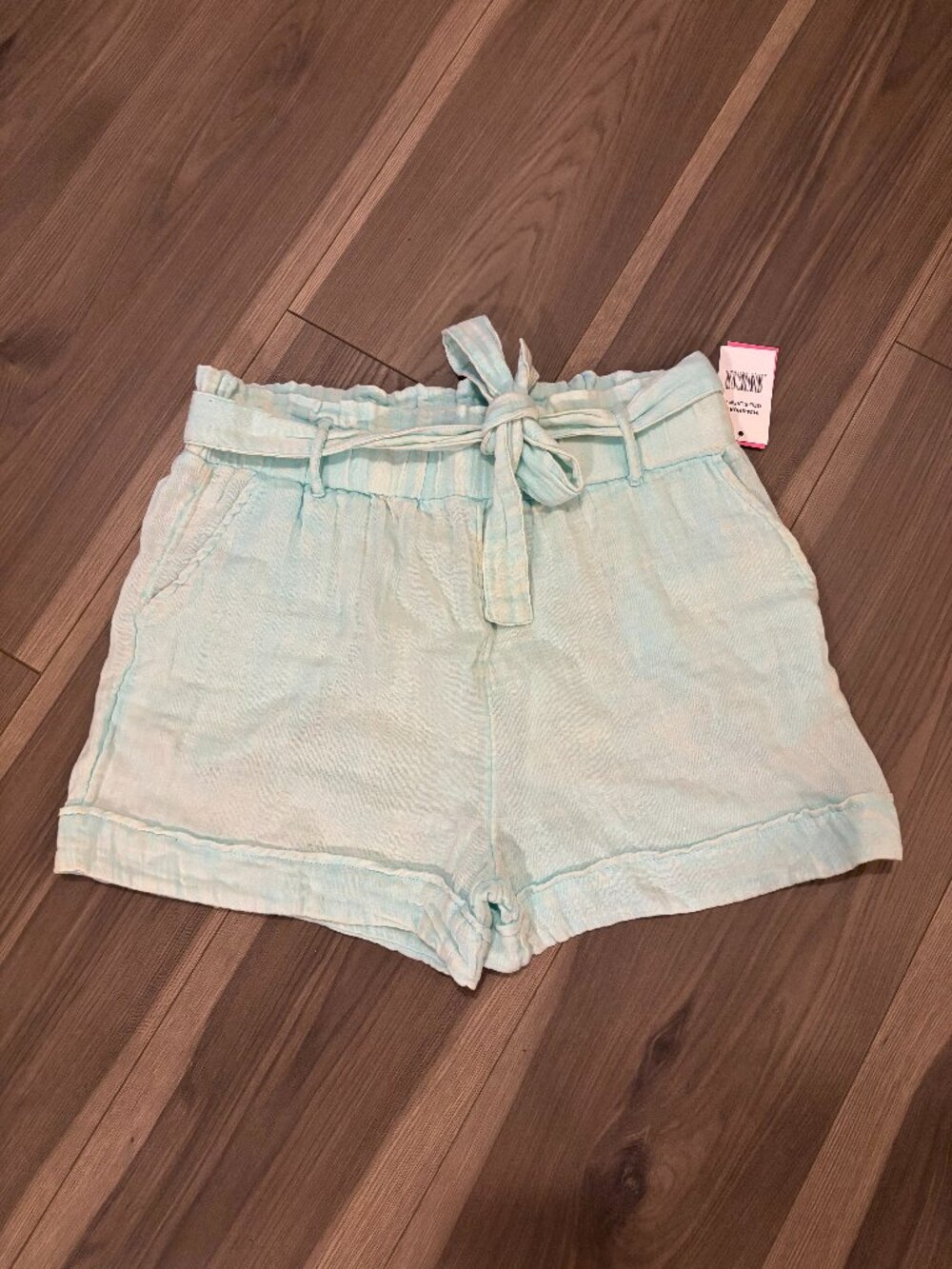 Simply Southern Sea Foam Tie Elastic Waist Gauze Shorts ~ NWT ~ Small
